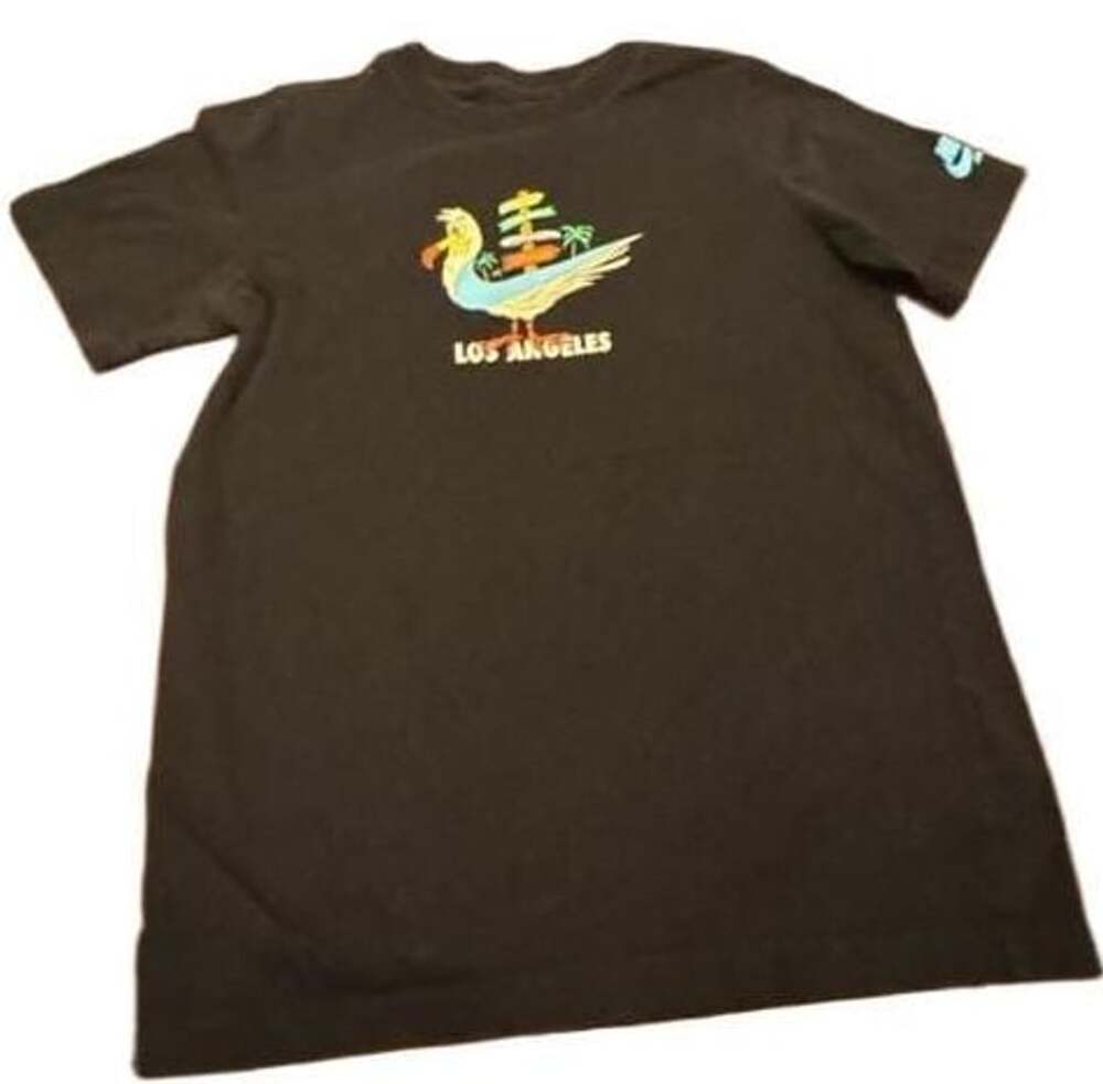 Nike Los Angeles Seagull Sign Graphic Black T-Shirt Size L